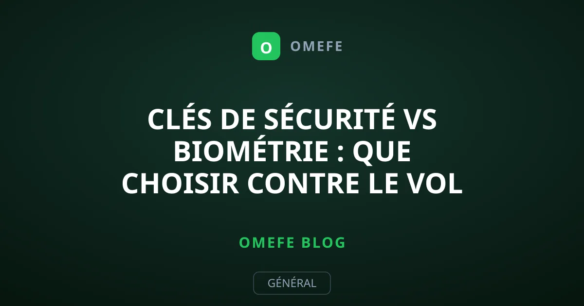 Clés de sécurité vs Biométrie : Que choisir contre le vol ?